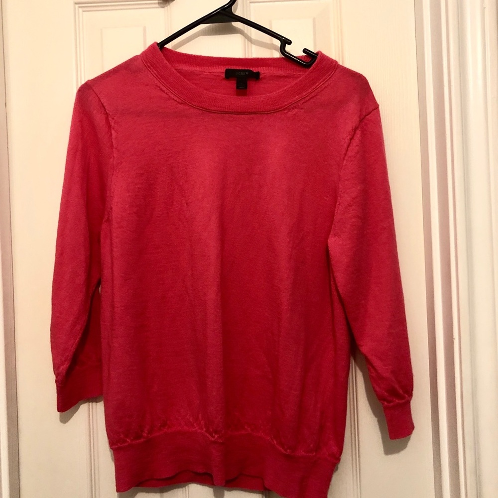 J Crew pink sweater, size XL